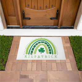 St. Patrick's Day Boho Rainbow Shamrock Deurmat