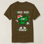 st Patricks day boo boo crew verpleegster shamrock T-shirt (Design voorkant)
