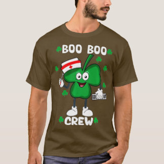 st Patricks day boo boo crew verpleegster shamrock T-shirt