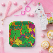 St. Patrick's Day Borden met Shamrocks Papieren Bordje (Feest)