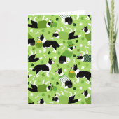 St. Patrick's Day Border Collie Feestdagen Kaart (Voorkant)