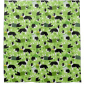 St. Patrick's Day Border Collie Pattern Douchegordijn (Voorkant)