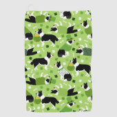 St. Patrick's Day Border Collie Pattern Golfhanddoek (Voorkant)