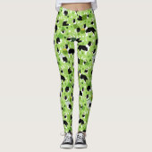 St. Patrick's Day Border Collie Pattern Leggings (Voorkant)