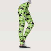 St. Patrick's Day Border Collie Pattern Leggings (Rechts)