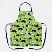 St. Patrick's Day Border Collie Pattern Schort (Voorkant)