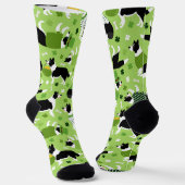 St. Patrick's Day Border Collie Pattern Sokken (Gebogen)