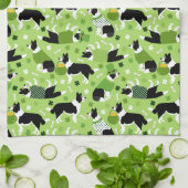 St. Patrick's Day Border Collie Pattern Theedoek (Gevouwen)