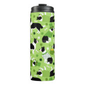 St. Patrick's Day Border Collie Pattern Thermosbeker (Voorkant)