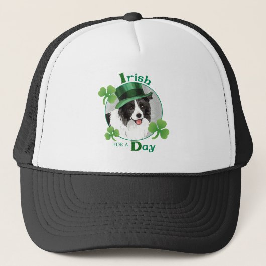 St. Patrick's Day Border Collie Trucker Pet (Voorkant)