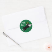 St. Patrick's Day Boston Terrier 2 Ronde Sticker (Envelop)
