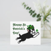 St. Patrick's Day Boston Terrier Briefkaart (Staand voorkant)