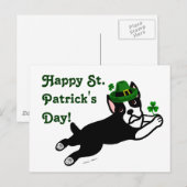 St. Patrick's Day Boston Terrier Briefkaart (Voorkant / Achterkant)