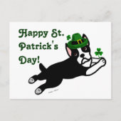 St. Patrick's Day Boston Terrier Briefkaart (Voorkant)