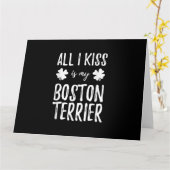 St Patricks Day Boston Terrier Dog Mam Funny Irish Kaart (Gele Bloem)