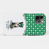 St. Patrick's Day Boston Terrier Dog (zwart) Cute Case-Mate iPhone Case (Achterkant (horizontaal))