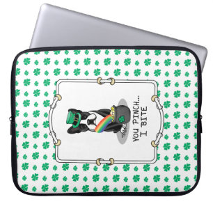 St. Patrick's Day Boston Terrier Dog (zwart) Cute Laptop Sleeve