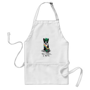 St. Patrick's Day Boston Terrier Dog (zwart) Cute Standaard Schort