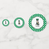 St. Patrick's Day Boston Terrier Dog (zwart) Funny Confetti (Voorkanten)
