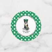 St. Patrick's Day Boston Terrier Dog (zwart) Funny Confetti (Kleine voorkant)