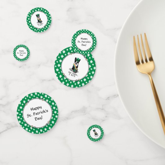 St. Patrick's Day Boston Terrier Dog (zwart) Funny Confetti (Groep)