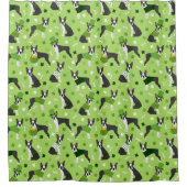 St. Patrick's Day Boston Terrier Douchegordijn (Voorkant)
