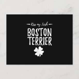 St Patricks Day Boston Terrier Hond Mam Grappig Ie Aankondigingskaart
