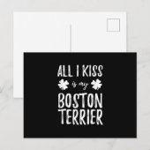 St Patricks Day Boston Terrier Hond Mam Grappig Ie Briefkaart (Voorkant / Achterkant)