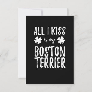 St Patricks Day Boston Terrier Hond Mam Grappig Ie RSVP Kaartje