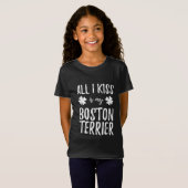 St Patricks Day Boston Terrier Hond Mam Grappig Ie T-shirt (Voorkant volledig)