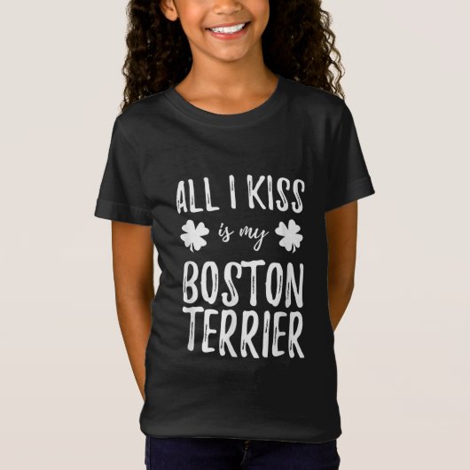 St Patricks Day Boston Terrier Hond Mam Grappig Ie T-shirt (Voorkant)