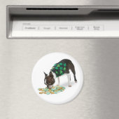 St. Patrick's Day Boston Terrier magneet (Insitu (Vaatwasser))