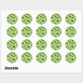 St. Patrick's Day Boston Terrier Ronde Sticker (Vel)