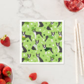 St. Patrick's Day Boston Terrier Servet (Insitu)
