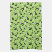 St. Patrick's Day Boston Terrier Theedoek (Verticaal)