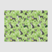 St. Patrick's Day Boston Terrier Tissuepapier (Voorkant)