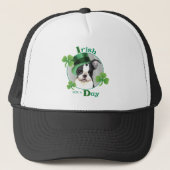 St. Patrick's Day Boston Terrier Trucker Pet (Voorkant)