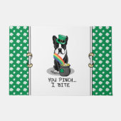 St. Patrick's Day Boston Terrier (zwart) Cute Dog Deurmat (Voorkant)