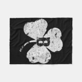 St. Patricks Day Boston Vervuild Iers Klavertjevie Fleece Deken (Voorkant (Horizontaal))