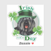 St. Patrick's Day Bouvier des Flandres Vinyl Sticker (Vel)