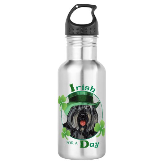 St. Patrick's Day Bouvier Waterfles (Voorkant)
