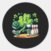 St Patrick's Day Bowling Boys Meisjes Schattige Sh Ronde Sticker (Voorkant)