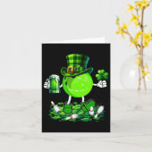 St. Patrick's Day Bowling Drink bierliefhebber spe Kaart (Gele Bloem)