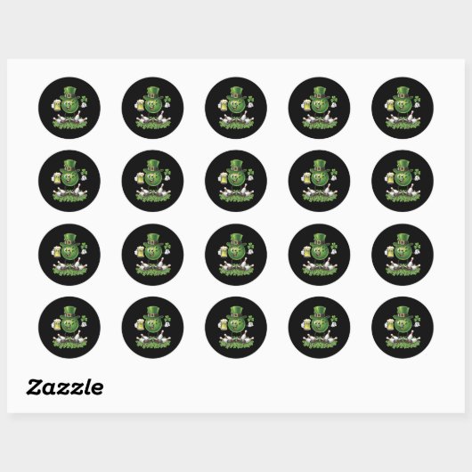 St. Patrick's Day Bowling Drink bierliefhebber spe Ronde Sticker (Vel)