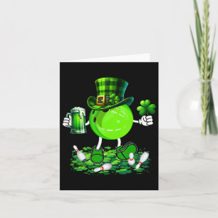St. Patrick's Day Bowling Drinken Bier Liefhebber  Kaart
