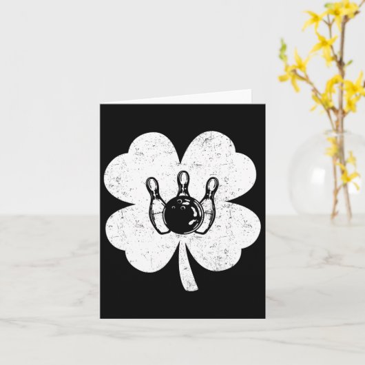 St Patrick's Day Bowling Ierse Klaver Bowling Lo Kaart (Gele Bloem)