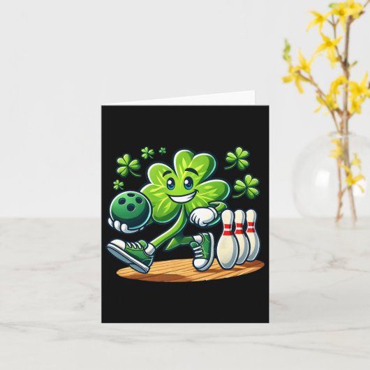 St Patrick's Day Bowling Jongens Meisjes Cute Sham Kaart (Gele Bloem)