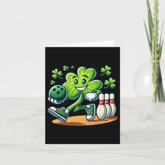 St. Patrick's Day Bowling Jongens Meisjes Schattig Kaart (Voorkant)
