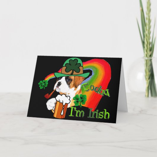 St. Patricks Day Boxer Kaart (Voorkant)