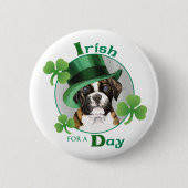 St. Patrick's Day Boxer Ronde Button 5,7 Cm (Voorkant)
